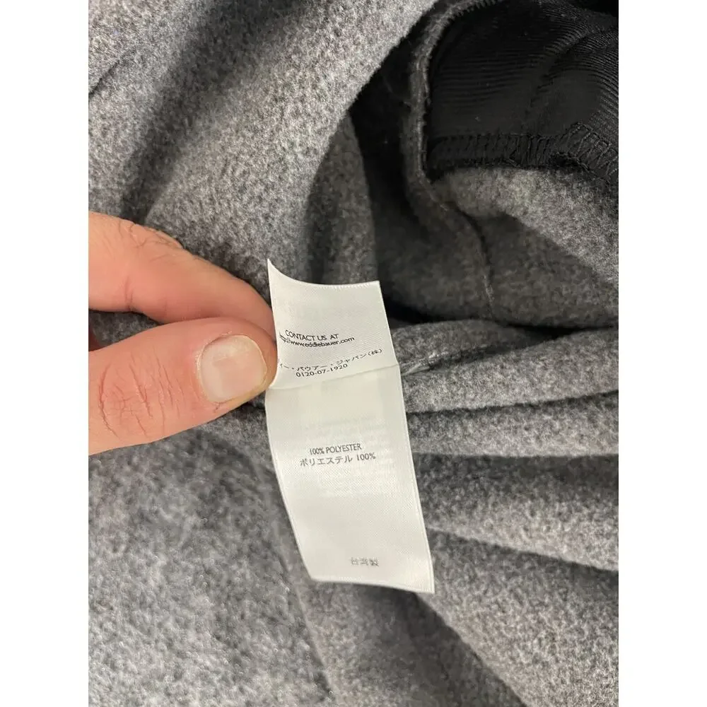 Eddie Bauer Vest Mens 2XL Gray Silver Fleece Sweater Jacket Sleeveless N292